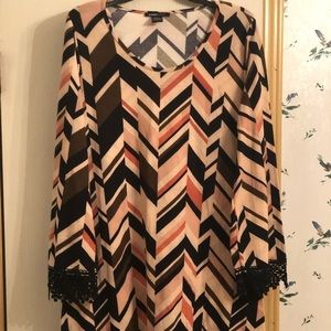 Peach mid-length dress